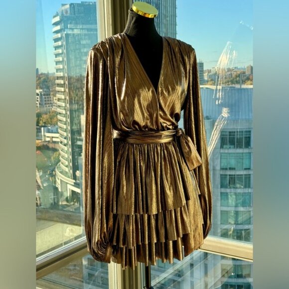 🆕 BRONX & BANCO 🧿 NWOT Bellerose Ruffled Mini Dress, Sz L / US 8 - Picture 3 of 16